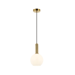 LAMPA WISZĄCA 22071 – E27 40W, MATOWE ZŁOTO I OPALOWE SZKŁO