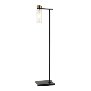 LAMPA PODŁOGOWA 22136 SAGRE – E14, 8W MAX, CZARNA / ANTYCZNY MOSIĄDZ