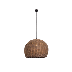 LAMPA WISZĄCA BAMBUSOWA 22172 – 1xE27, 20W MAX, CZARNY / NATURALNY BAMBUS