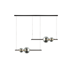 LAMPA WISZĄCA LED 22234 – 24W, 3000K, 2200LM, CRI 80, CZARNA Z BARWIONYM SZKŁEM, ŚCIEMNIANIE TRIAC