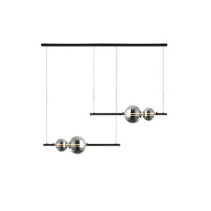 LAMPA WISZĄCA LED 22234 – 24W, 3000K, 2200LM, CRI 80, CZARNA Z BARWIONYM SZKŁEM, ŚCIEMNIANIE TRIAC