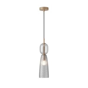 Lampa wisząca 23008 – eleganckie połączenie szkła i metalu w stylu vintage