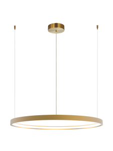 Lampa wisząca LED 23032 – nowoczesny pierścień świetlny w złotym wykończeniu