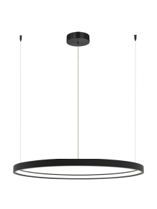 Lampa wisząca LED 23033 – nowoczesny pierścień świetlny w czarnym wykończeniu