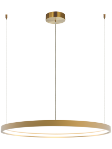 Lampa wisząca LED 23034 – efektowny pierścień świetlny w złotym wykończeniu