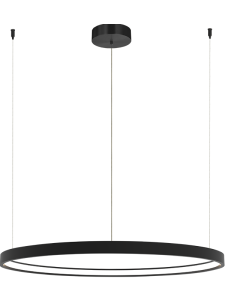 Lampa wisząca LED 23035 – nowoczesny pierścień świetlny w czarnym wykończeniu