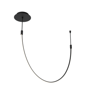 Lampa wisząca LED 23052 18W 3000K – czarne aluminium i silikon, ściemnialna Triac