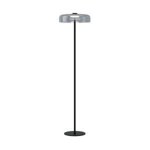 Lampa stojąca LED 23055 15W 3000K – czarny metal i przyciemniane szkło