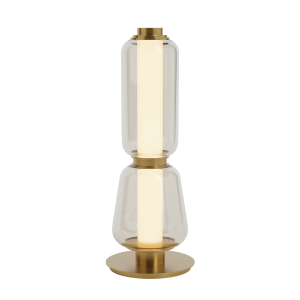 Lampa stołowa LED 23060 7W 3000K – złota metalowa podstawa z kloszem w kształcie kieliszka
