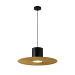 Lampa wisząca 23070 E27 11W – czarny metal i naturalny papier Ø60 cm