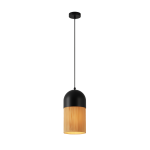 Lampa sufitowa 23071 E27 11W – czarny metal i naturalny papier