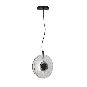Lampa wisząca LED 23073 8W 3000K – czarny metal i transparentne szkło