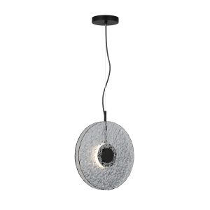 Lampa wisząca LED 23074 11W 3000K – czarny metal i matowe szare szkło
