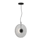 Lampa wisząca LED 23075 11W 3000K – czarny metal i transparentne szkło