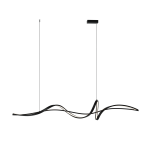 Lampa wisząca LED 23109 27W 3000K – matowe czarne aluminium, ściemnialna Triac