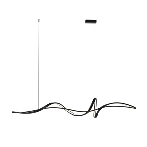 Lampa wisząca LED 23109 27W 3000K – matowe czarne aluminium, ściemnialna Triac