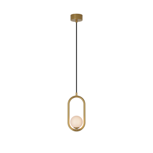 Lampa wisząca 23136 G9 – matowe złoto z opalowym szkłem