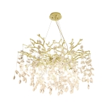 Lampa wisząca Cindy MD4115-1-EGN – złota z kryształowymi elementami