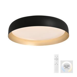 Lampa sufitowa OSKO 14216-18 – czarna ze złotym akcentem LED