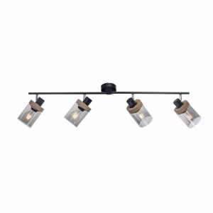Lampa sufitowa PASQUAL 11313-18 – czarny / drewno