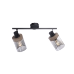 Lampa sufitowa / kinkiet PASQUAL 11312-18 – czarny / drewno
