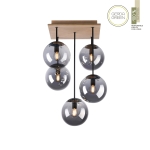 Lampa sufitowa GREEN WIDOW 11395-79 – czarny / drewno
