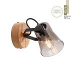 Lampa sufitowa / kinkiet GREEN LANGSTRÖM 11447-79 – czarny / drewno
