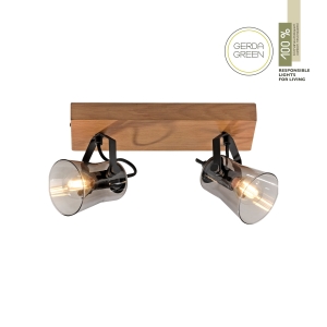 Lampa sufitowa GREEN LANGSTRÖM 11448-79 – czarny / drewno