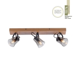 Lampa sufitowa GREEN LANGSTRÖM 11449-79 – czarny / drewno