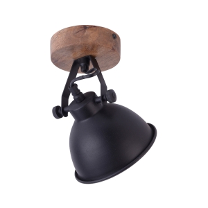 Lampa sufitowa / kinkiet SAMIA 11981-18 – czarny / drewno