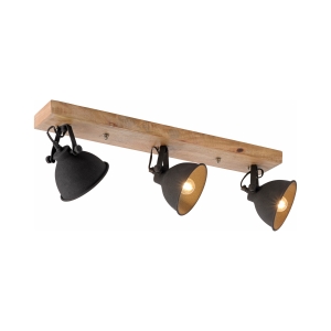 Lampa sufitowa SAMIA 11983-18 – czarny / drewno