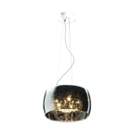 Lampa wisząca CRYSTAL P0076-05L-F4FZ – chrom / transparentna