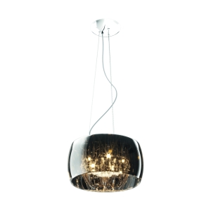 Lampa wisząca CRYSTAL P0076-05L-F4FZ – chrom / transparentna