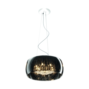 Lampa wisząca CRYSTAL P0076-06X-F4FZ – chrom / transparentna