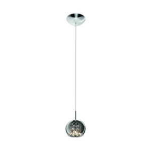 Lampa wisząca CRYSTAL P0076-01A-F4FZ – chrom / transparentna