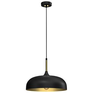 Lampa wisząca LINCOLN BLACK/GOLD 1xE27 35cm I MLP8030