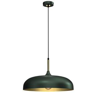 Lampa wisząca LINCOLN GREEN/GOLD 1xE27 45cm I MLP7900