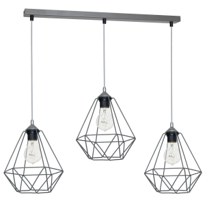 Lampa wisząca BASKET GRAY 3xE27 I  MLP7217