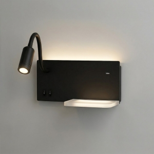 Lampa nocna z półką Shelf Led 4W+5W+2W lewa Czarny I  ML6344