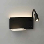 Lampa nocna z półką Shelf Led 4W+5W+2W prawa Czarny I  ML2887