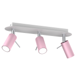 Lampa sufitowa Preston 3x mini GU10 Różowy/Biały I  MLP7628