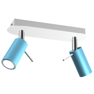 Lampa sufitowa Preston 2x mini GU10 Niebieski/Biały I  MLP7623