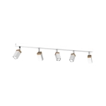 Lampa sufitowa SOLO SAWN WHITE / PATINATED WOOD 5x mini GU10 I  MLP7480