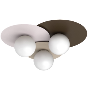Lampa sufitowa FLAT brąz, kaszmir, beż 3xE27  /  9553