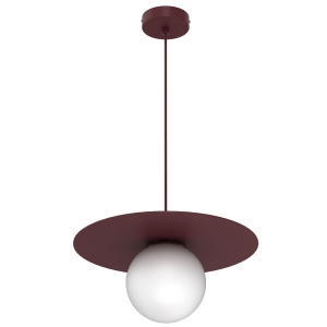 Lampa wisząca FLAT bordo 1xE27 /  9559