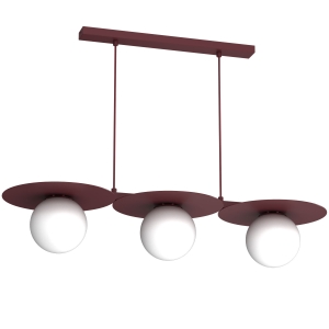 Lampa wisząca FLAT bordo 3xE27 /  9560