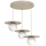 Lampa wisząca FLAT beż 3xE27 /  9585