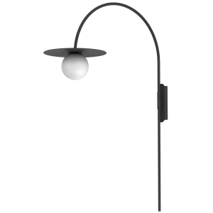 Lampa kinkiet FLAT XL czarny 1xE27  / 9607
