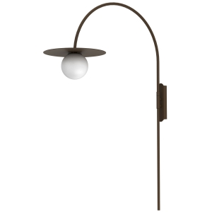 Lampa kinkiet FLAT XL brąz 1xE27  / 9616