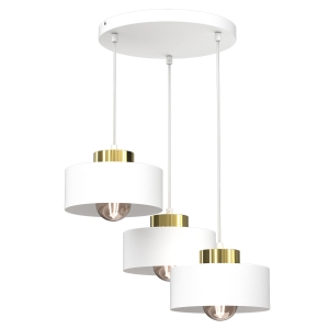 Lampa wisząca MARTI biały, złoty 3xE27 / 9850